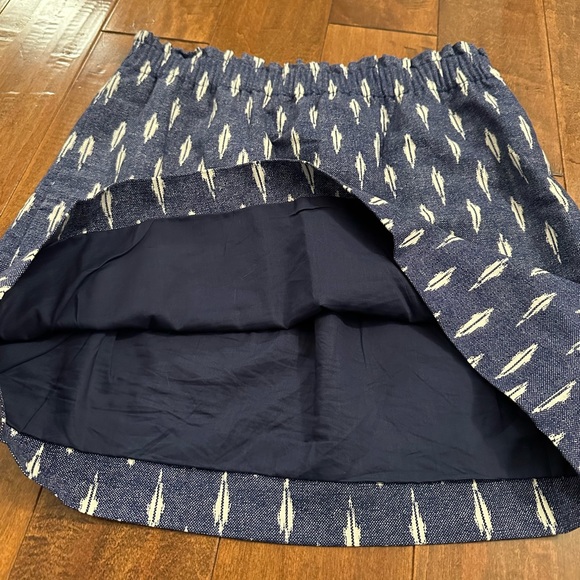 J. Crew Ikat Pull On Mid Length Lined Skirt Sz 8 - Picture 4 of 8